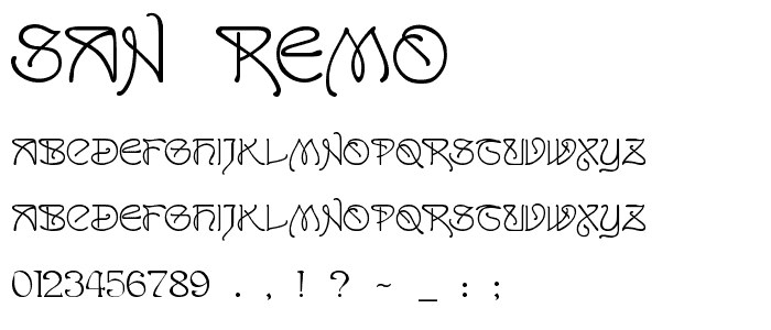 San Remo font